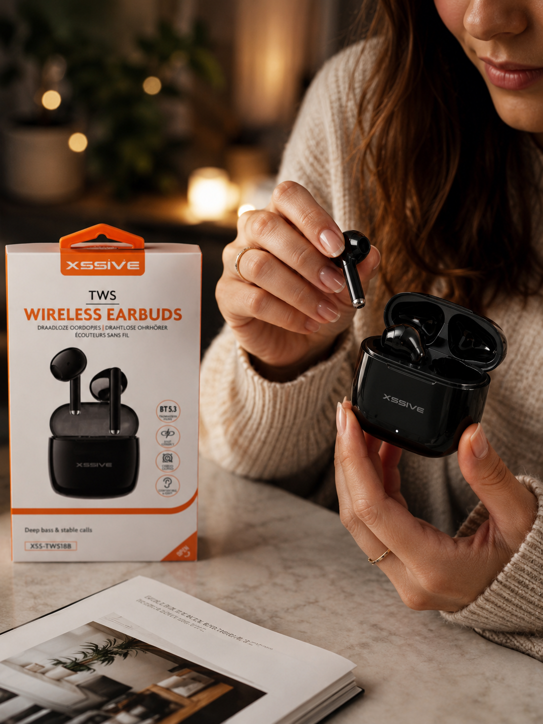 XSSIVE TWS Wireless Earbuds - Bluetooth 5.3 Kopfhörer mit Ladecase