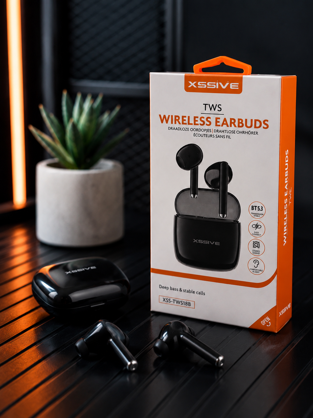 XSSIVE TWS Wireless Earbuds - Bluetooth 5.3 Kopfhörer mit Ladecase