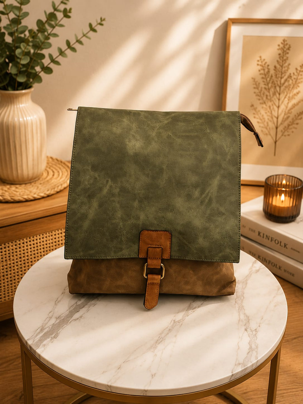 Damen Rucksack aus Kunstleder – Eleganter Vintage Rucksack für Alltag & Freizeit
