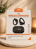 XSSIVE TWS Bluetooth Kopfhörer Kabellos Sport Ohrbügel Ladecase Neu Schwarz